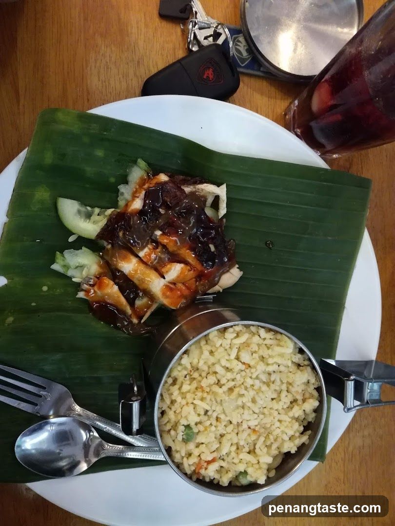 Banana Leaf Plated Meal with Fried Rice