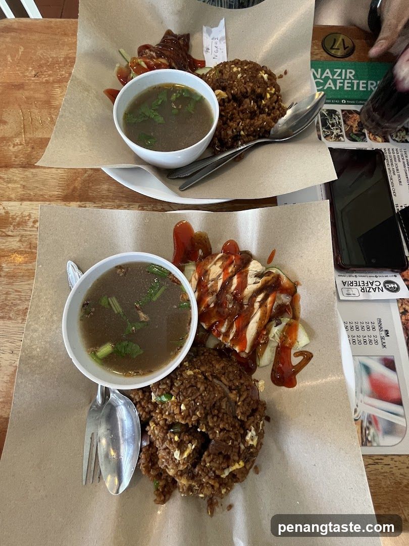 Food on table with menu