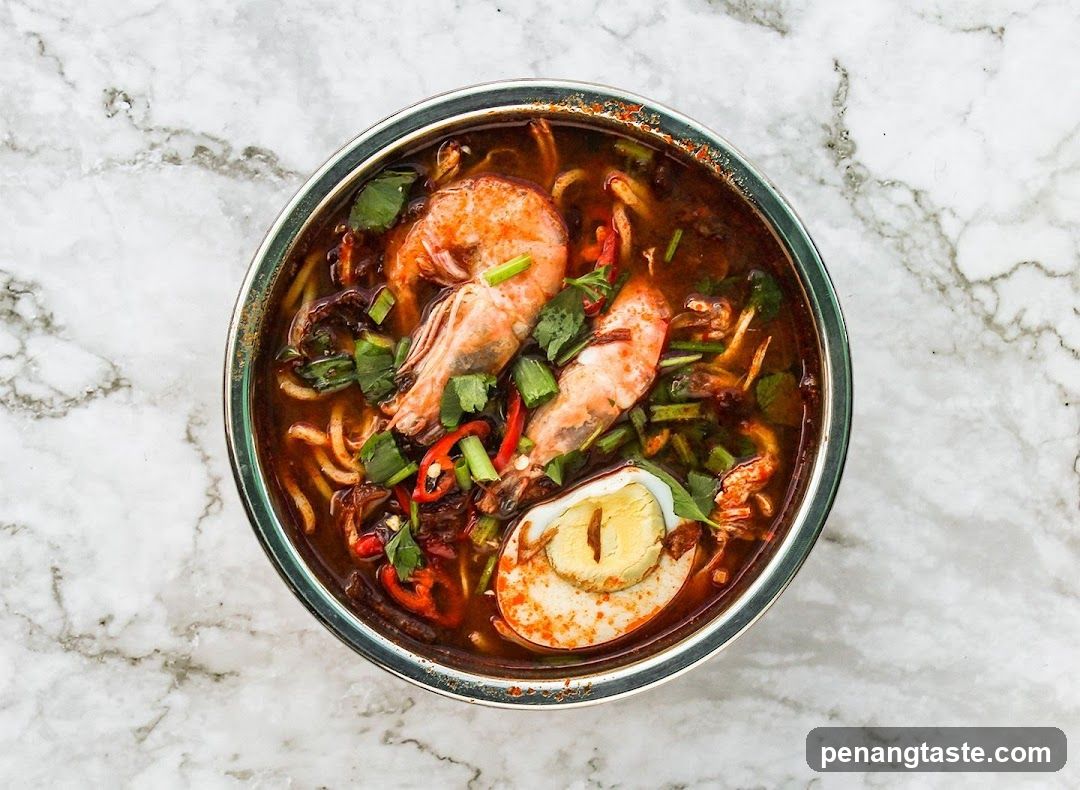 Spicy Shrimp Noodle Soup Bowl