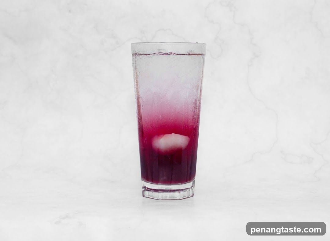 Purple Iced Drink in Glass