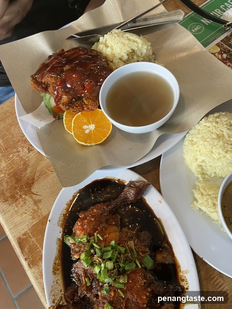 Food Spread with Fried Chicken and Fish
