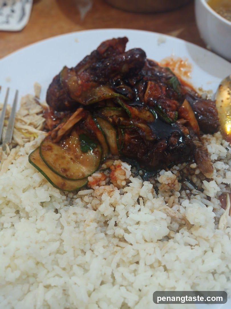 Plate of Rice with Stir-fry and Zucchini