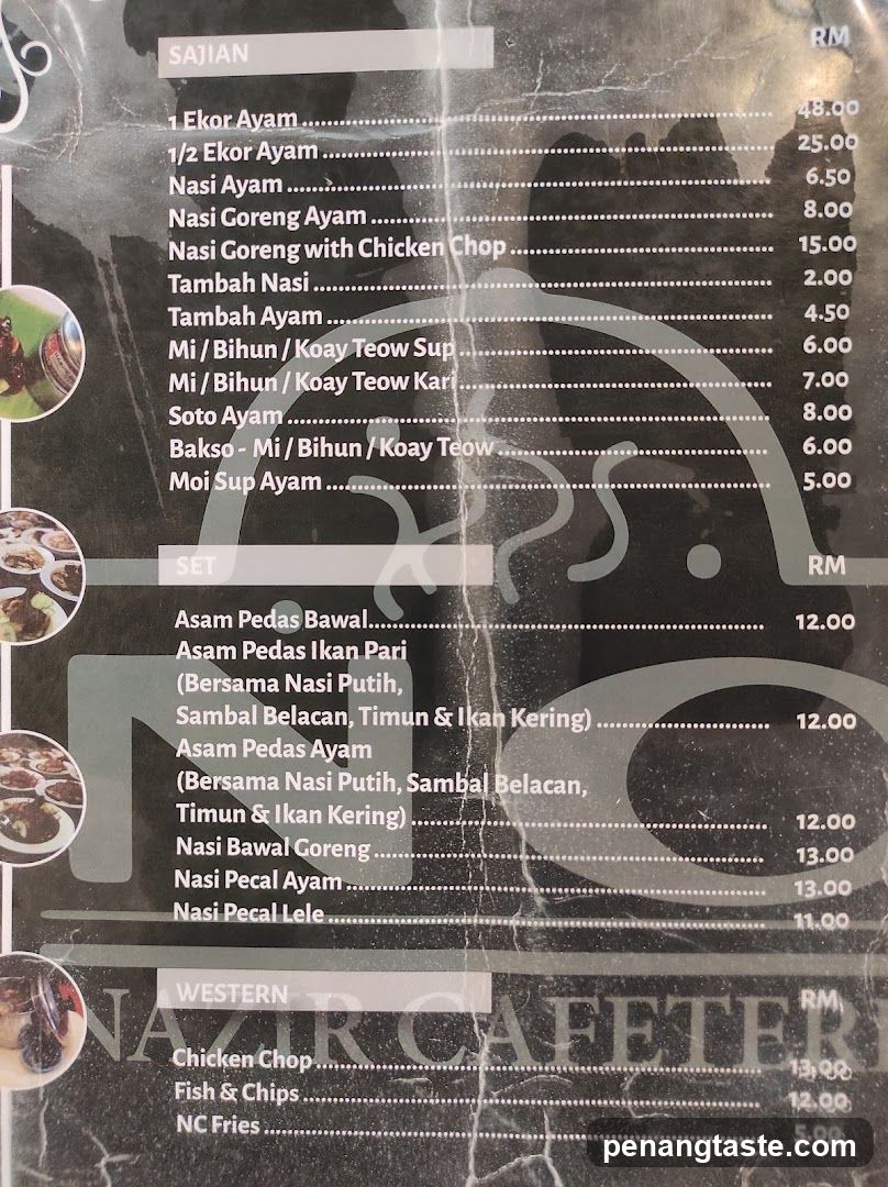 Navy Cafe Menu