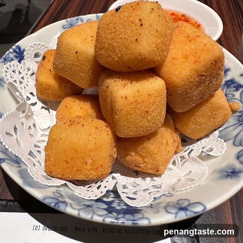 Fried Cubes on a Plate