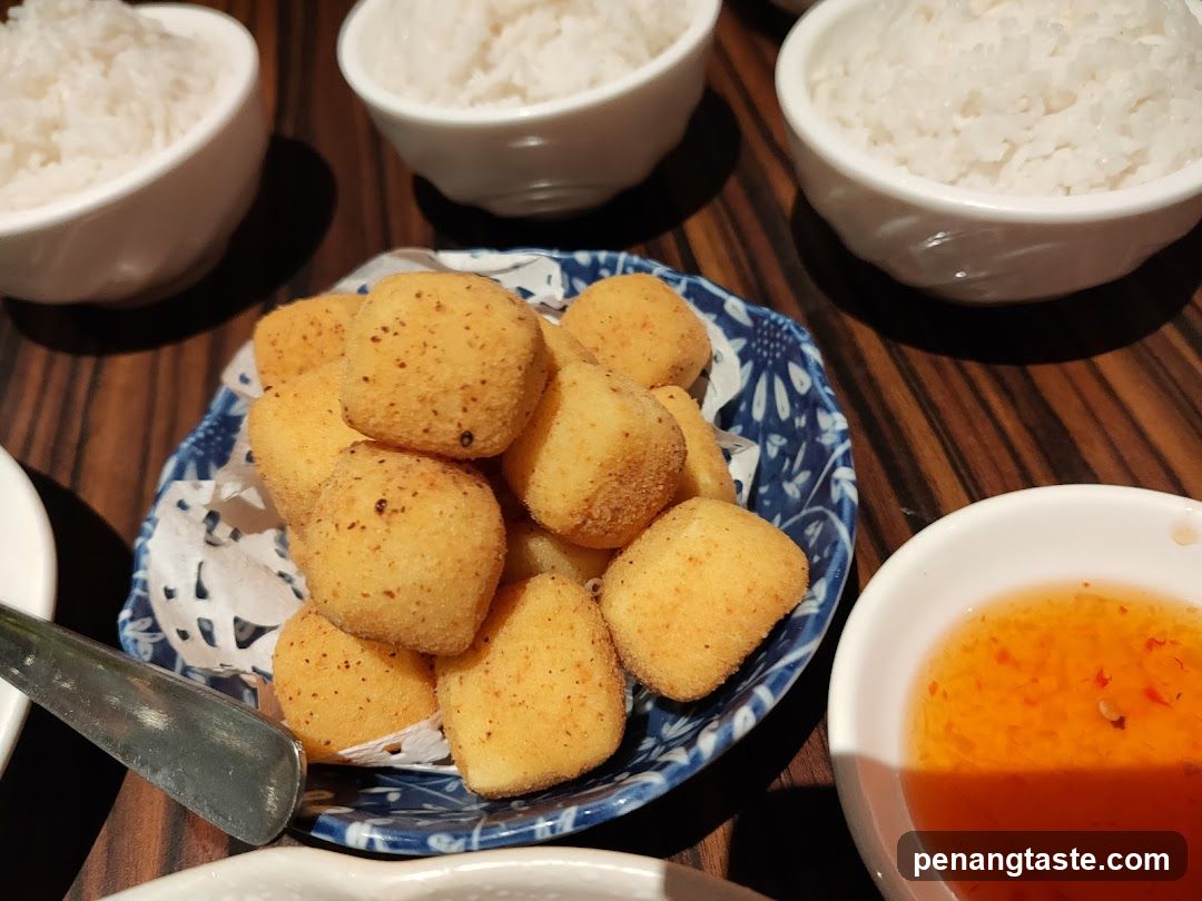 Fried Rice Balls with Dipping Sauce