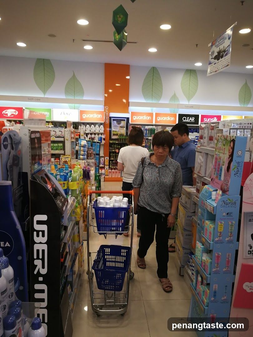 Grocery Store Interior with Shoppers