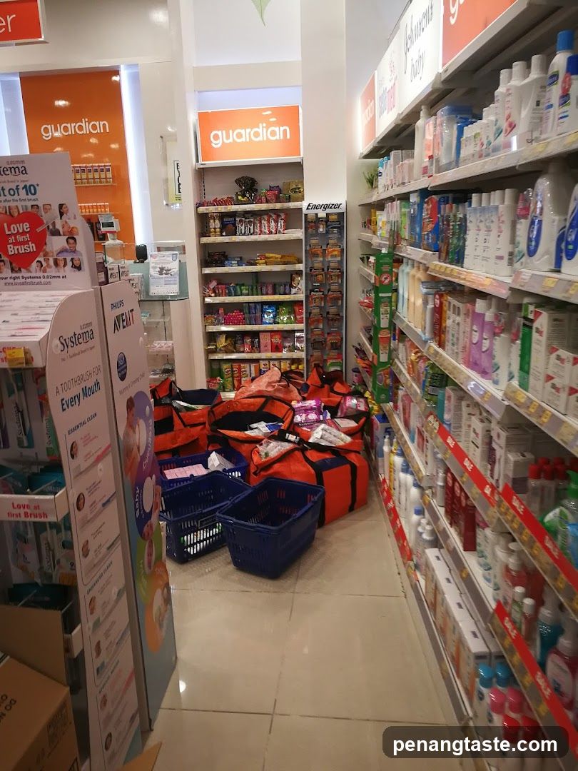 Pharmacy Interior with Shopping Bags