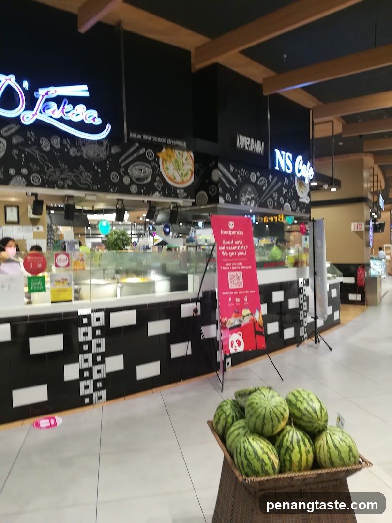 Food Court Interior with Watermelons
