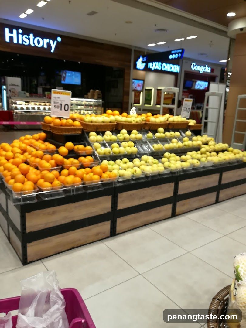 Fruit Display in Shopping Center