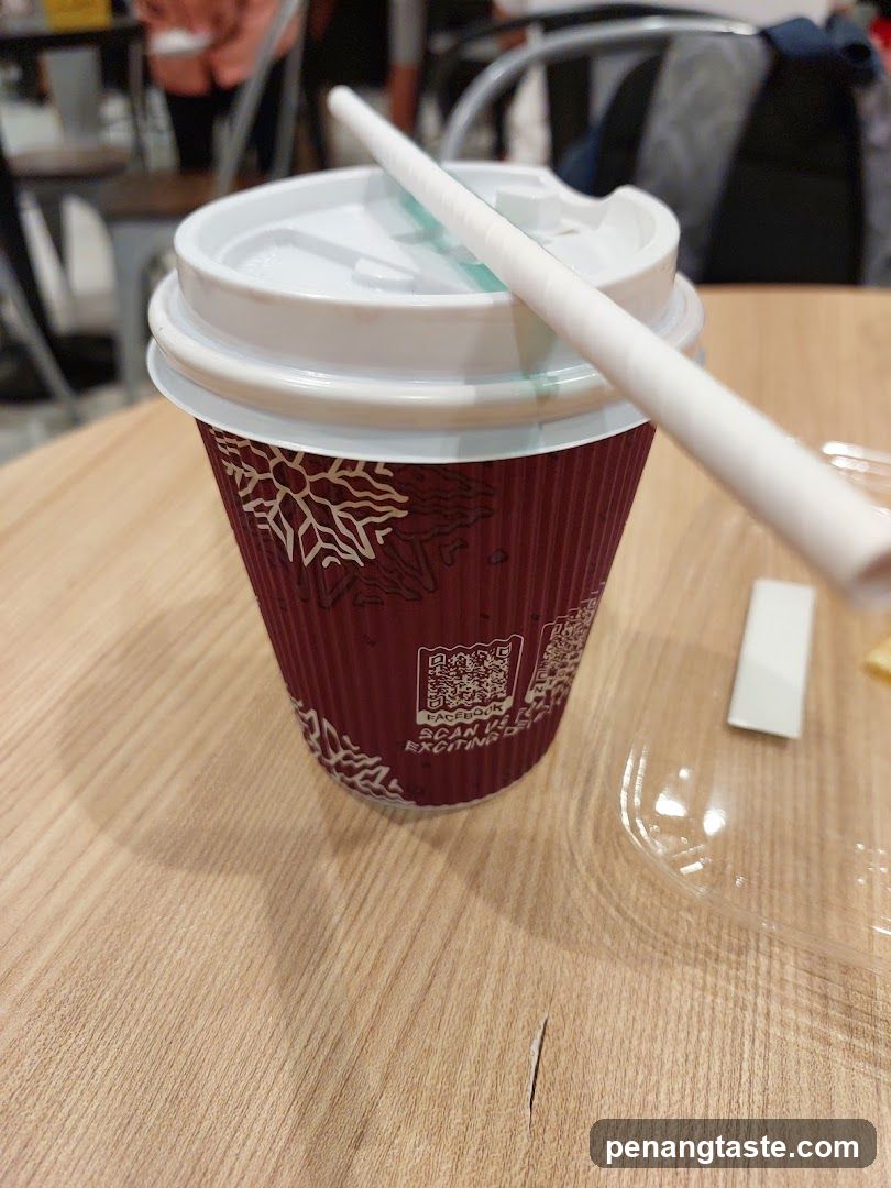 Coffee Cup with Straw