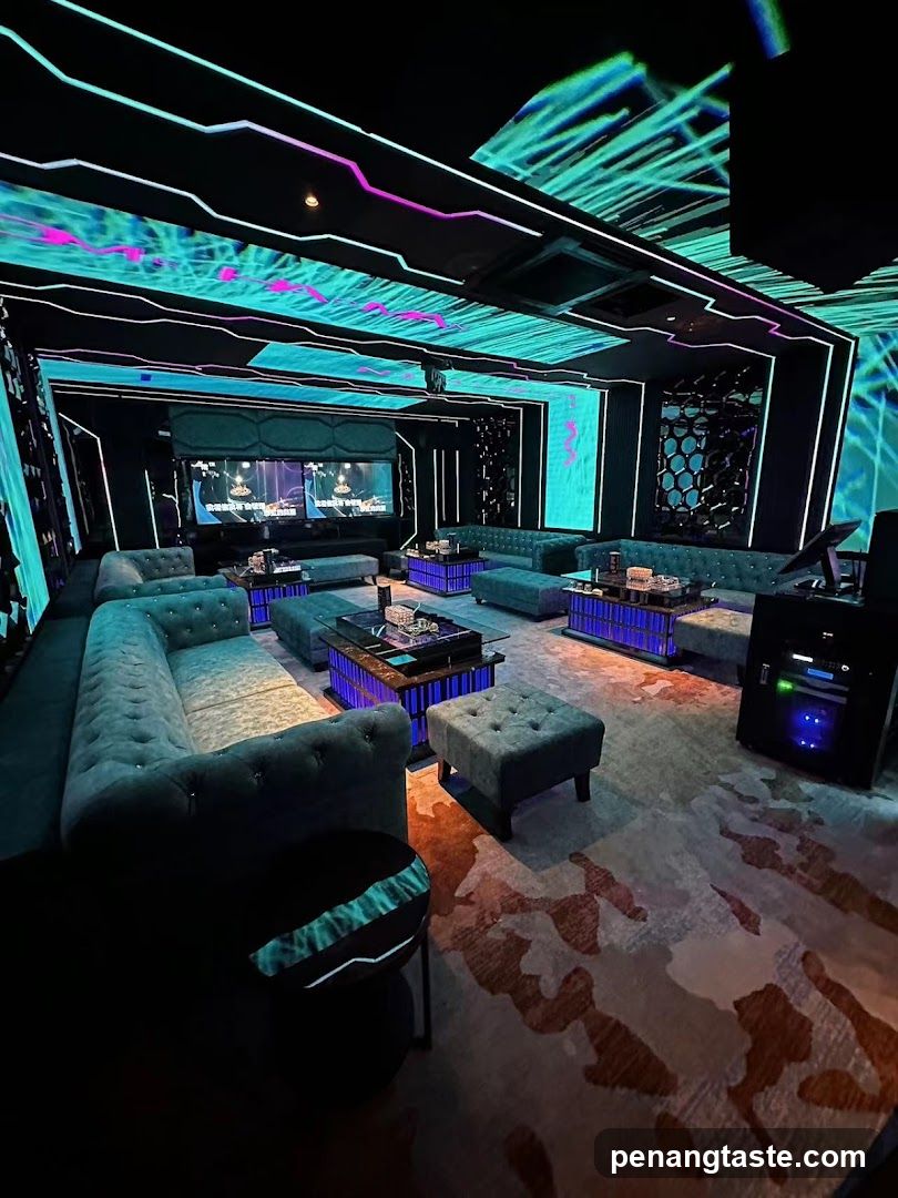 Neon Karaoke Room Interior