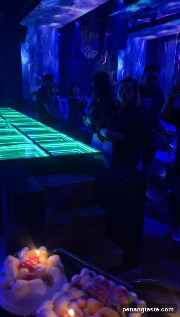 Birthday Party Interior with Neon Table