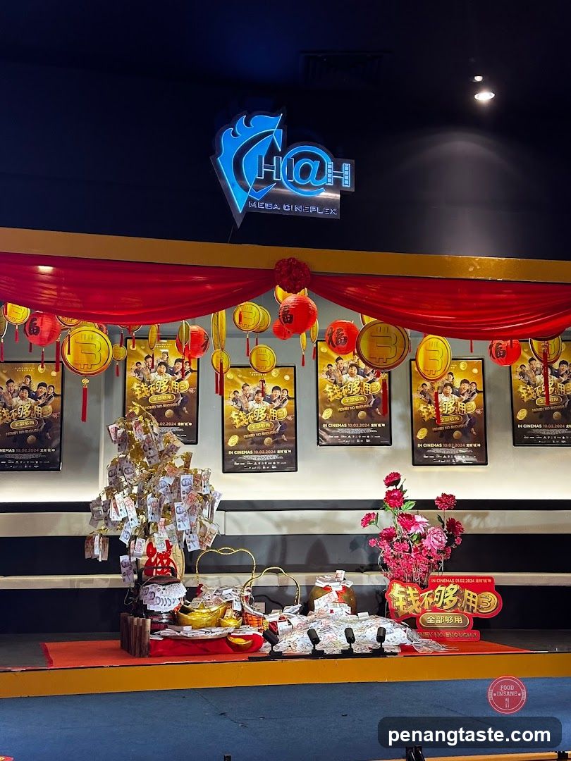 Movie Poster Display with Decorations