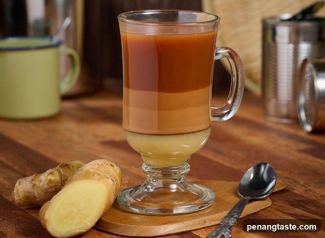 Ginger Tea in Glass Mug