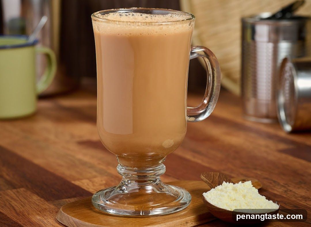 Glass of Iced Coffee with Powdered Sugar