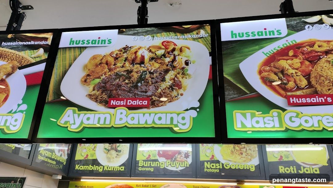 Hussain's Food Stall Signage