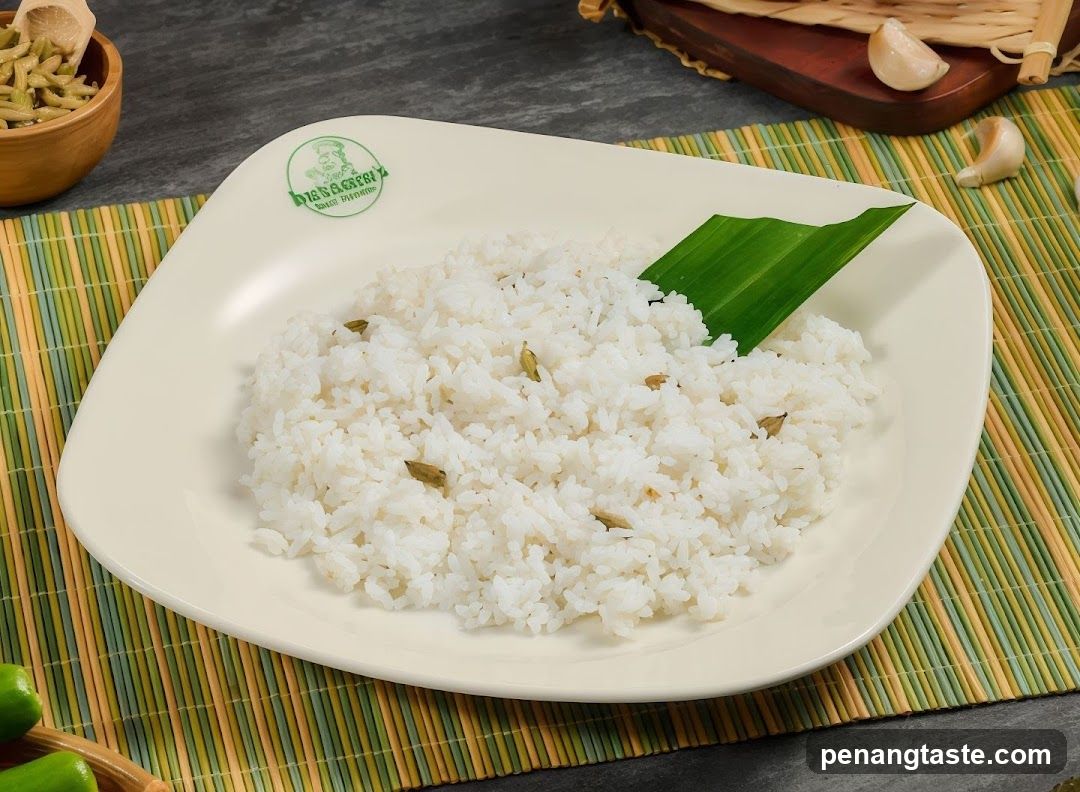 Rice with Cardamom and Banana Leaf