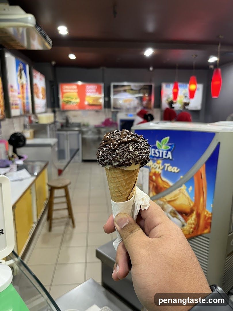 Ice Cream Cone in Store Interior