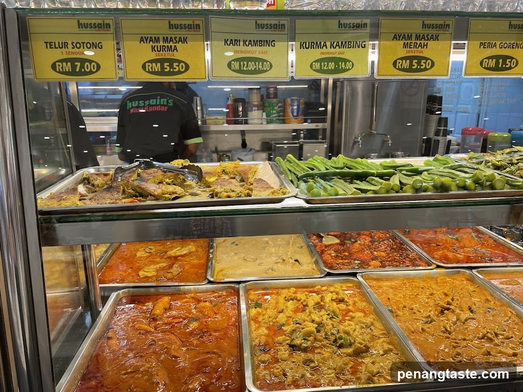 Hussain's Food Stall Menu Display