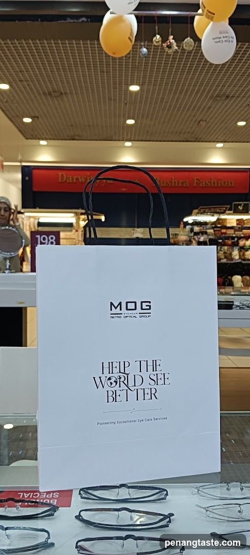 Optical Shop Interior with Gift Bag Display