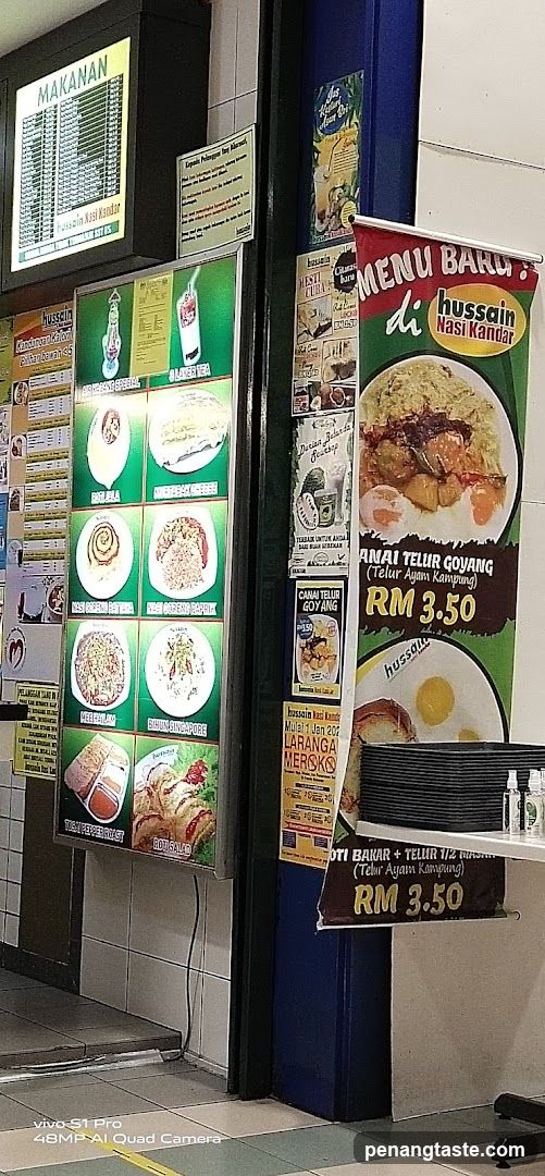 Hussain Nasi Kandar Menu Display