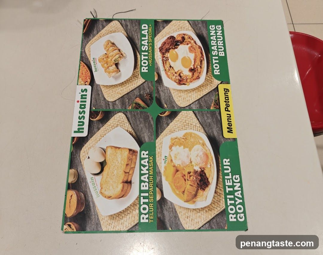 Hussain's Menu Display