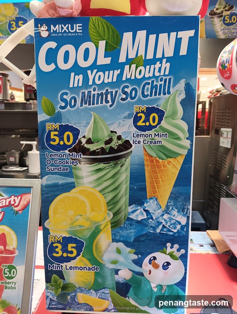 Mixue Cool Mint Ad Display