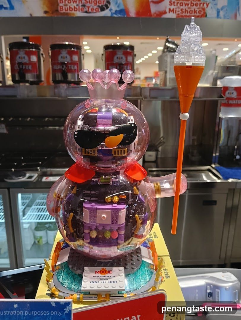 LEGO Display with Bubble Tea Signage