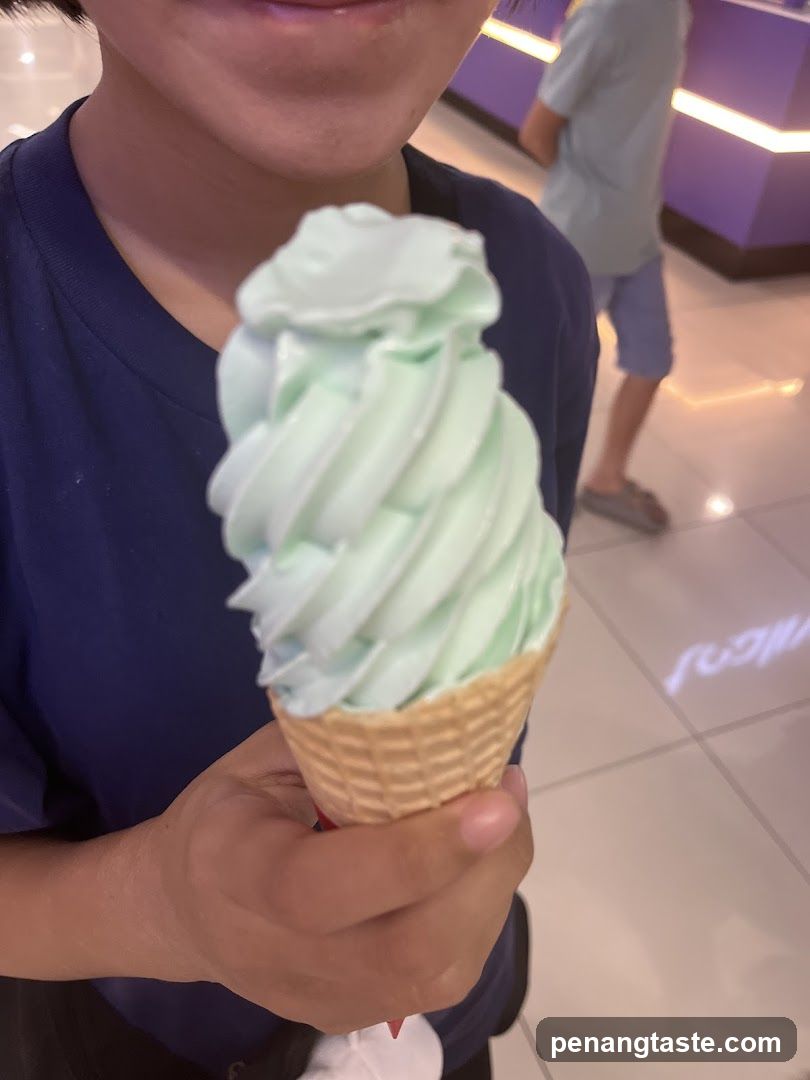 Soft-serve ice cream cone