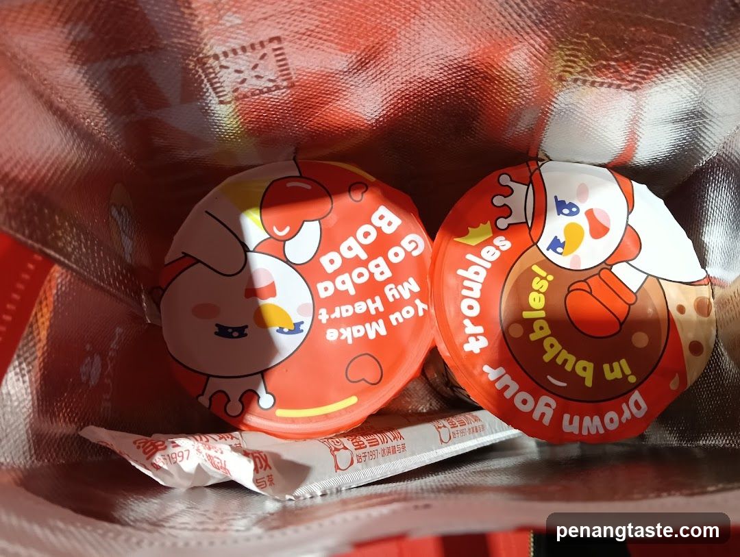 Boba Tea Cups in Bag