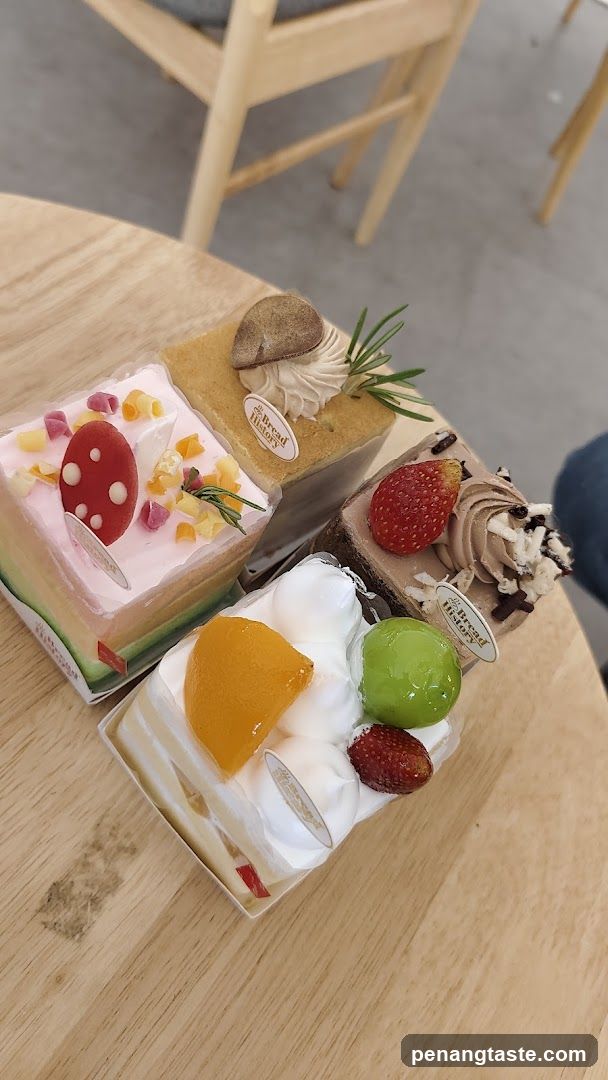 Pastries on a wooden table