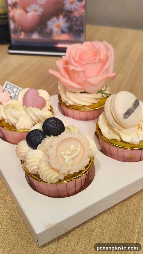 Decorated Cupcakes Display