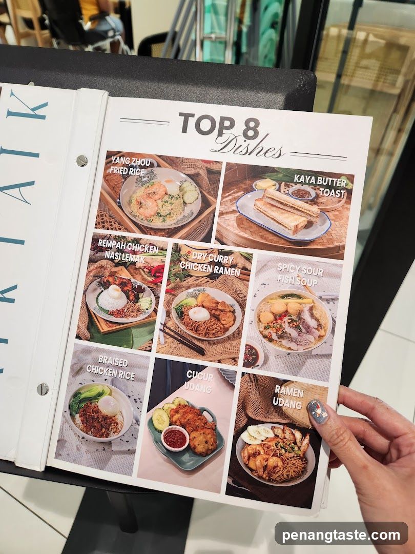 Top 8 Dishes Menu Page