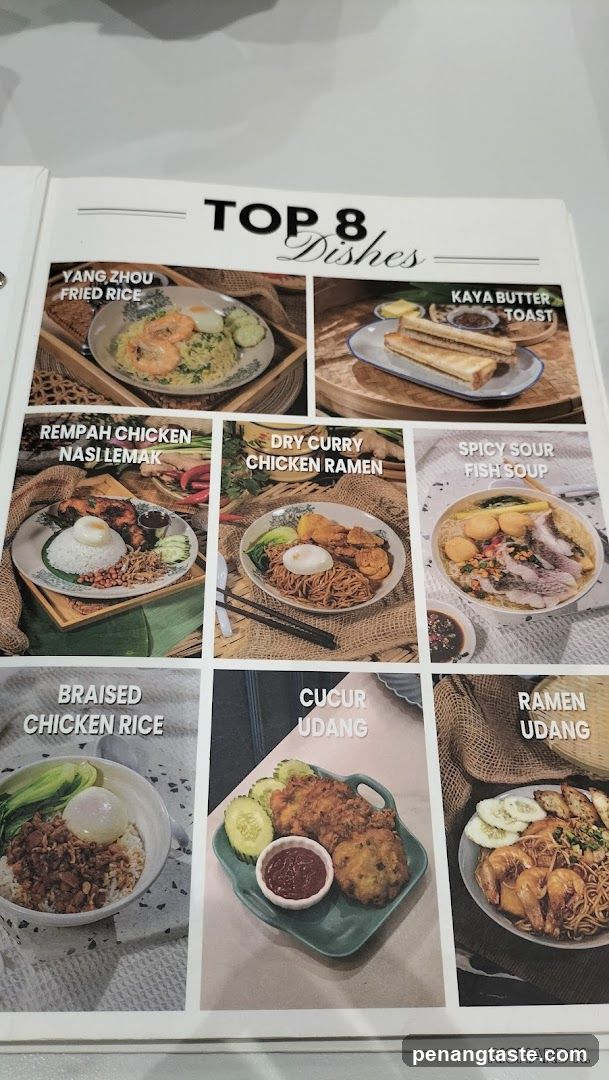 Top 8 Dishes Menu