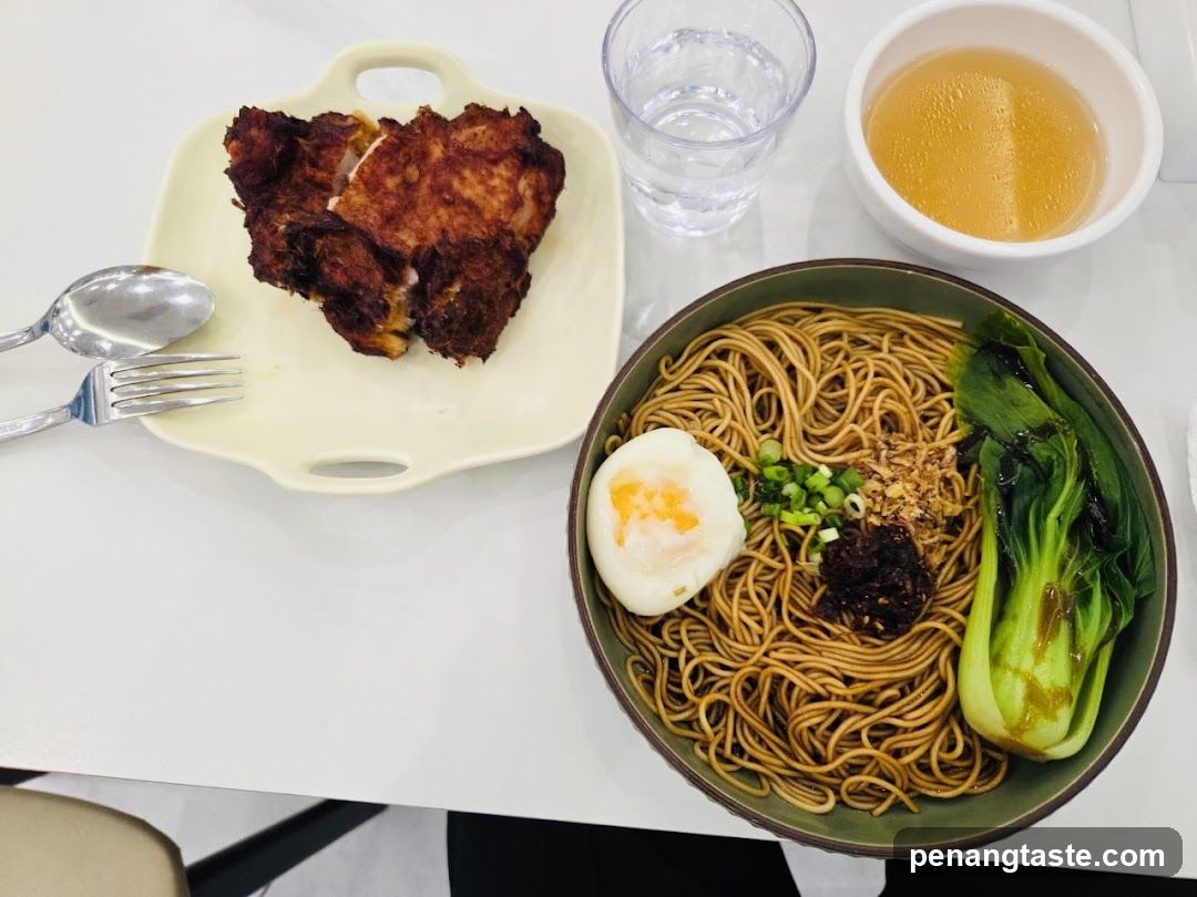 Noodle Meal with Fried Chicken
