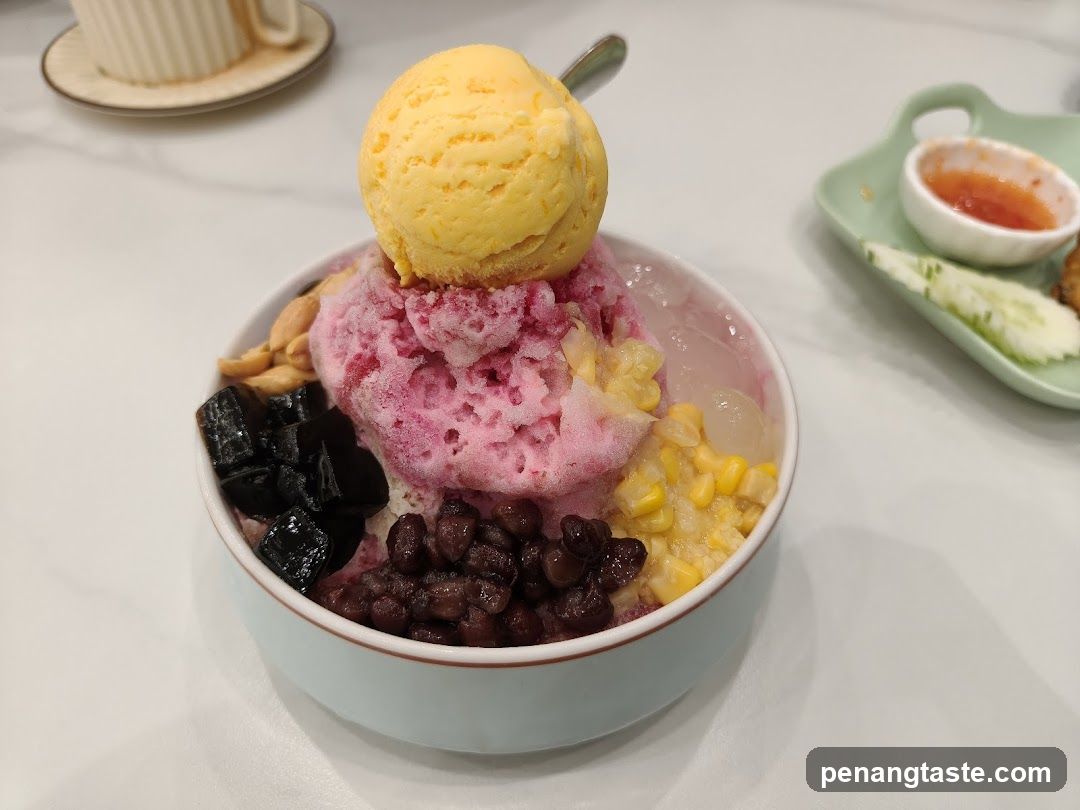 Bowl of Mixed Ice Cream and Toppings
