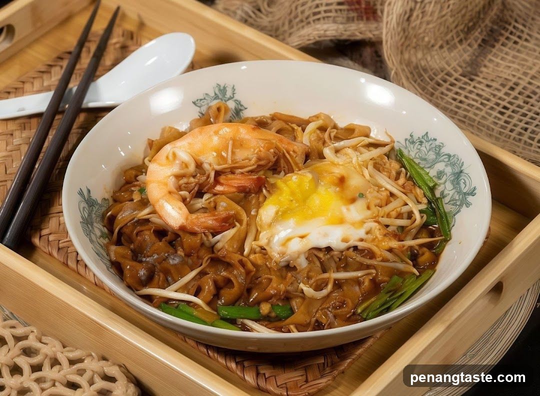 Noodle Dish with Shrimp and Egg
