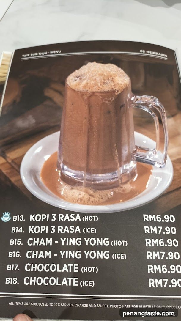 Talk Talk Kopi Menu
