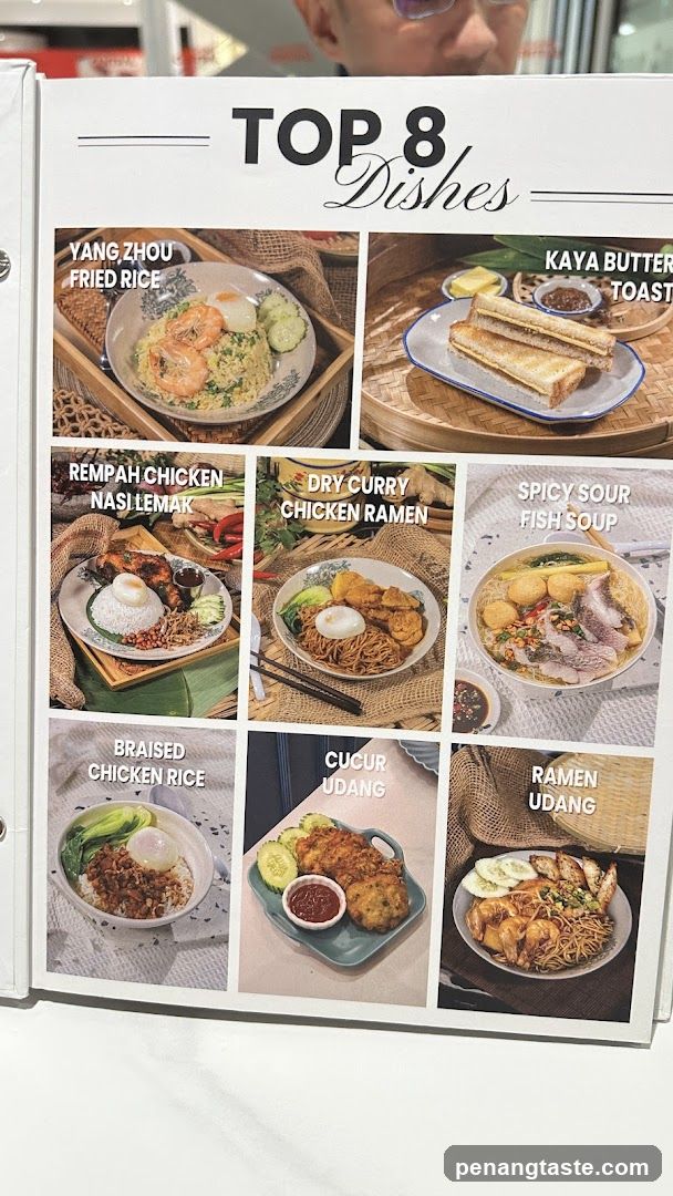Top 8 Dishes Menu Page