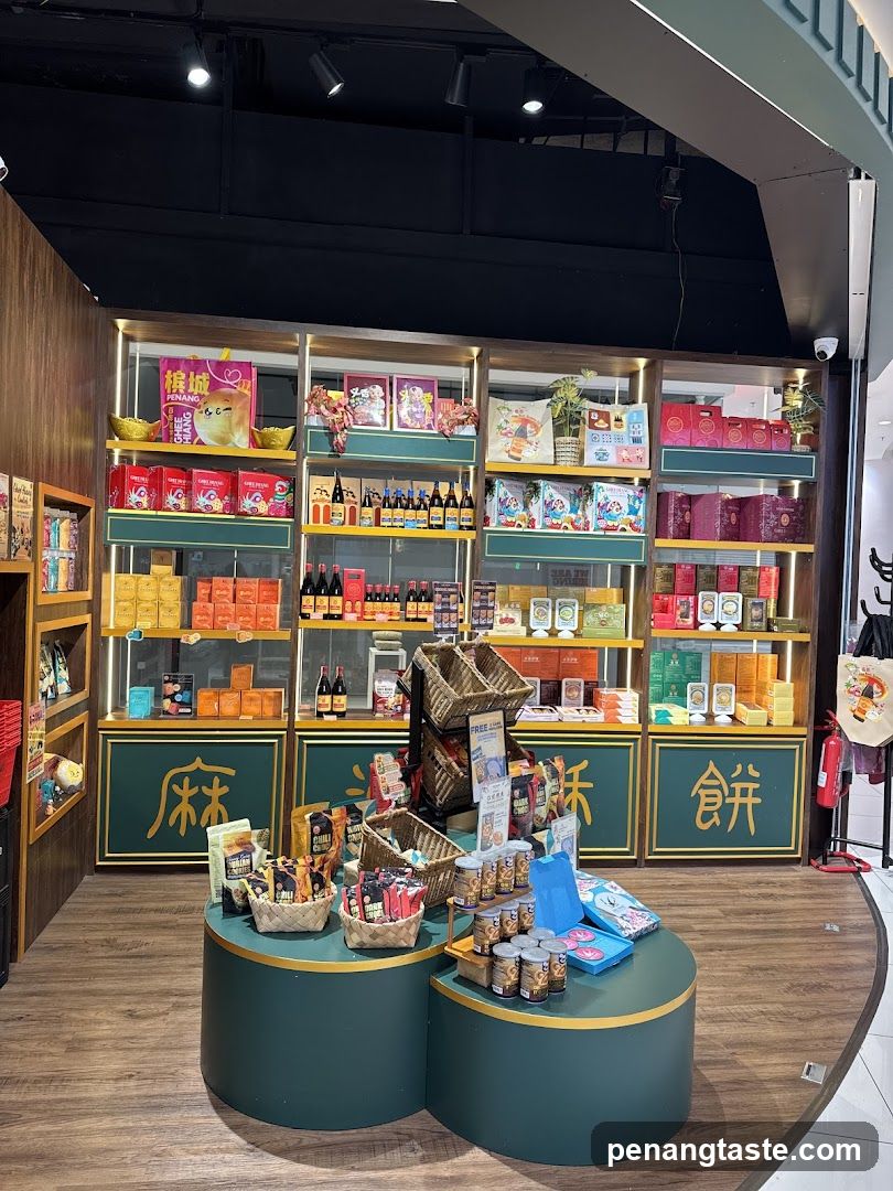 Interior of a snack shop display