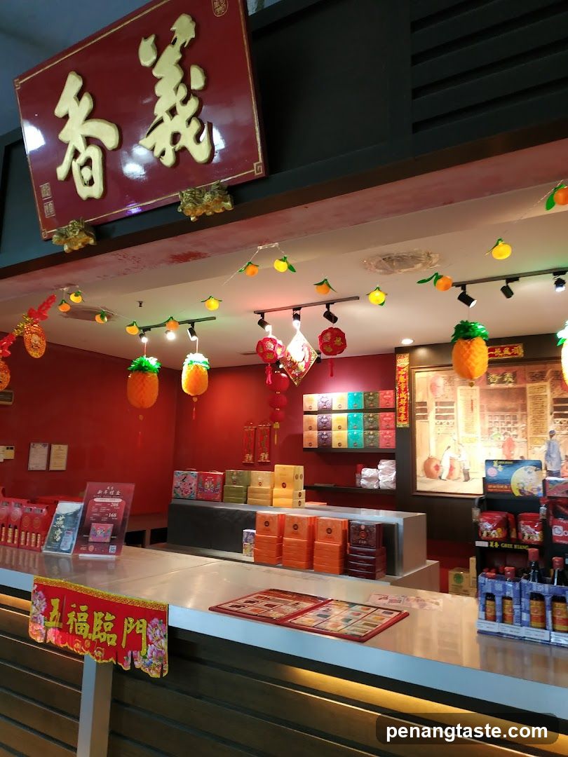Shop Interior with Red Theme and Decorations