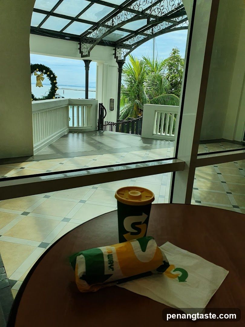 Subway Meal with Ocean View