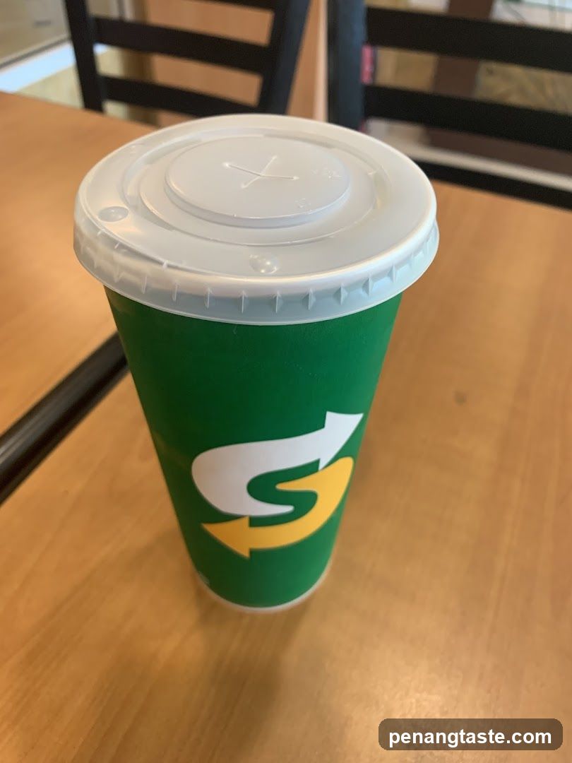Subway Cup on Table