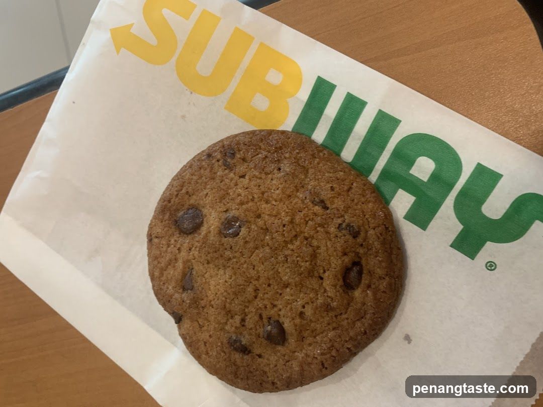Subway Cookie on Wrapper