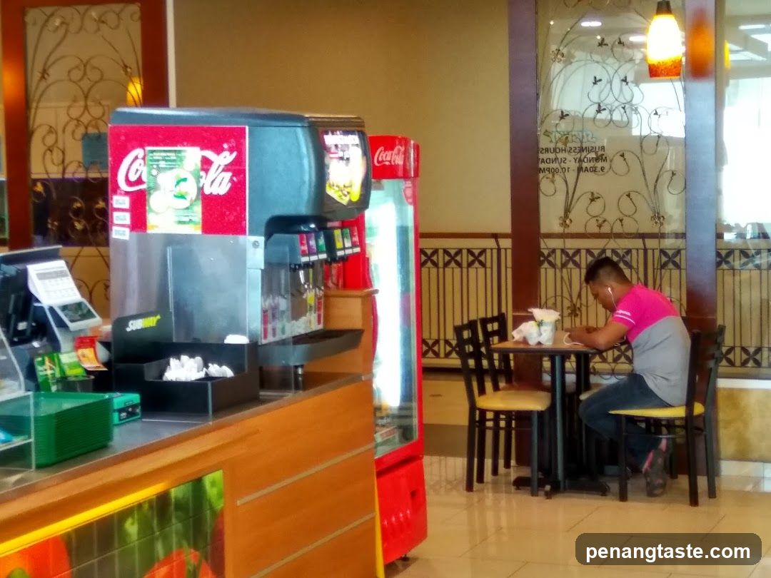 Coca-Cola and Subway Counter with Dining Area