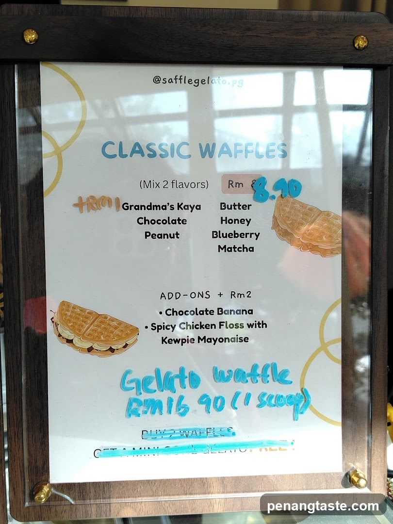 Classic Waffles Menu Board