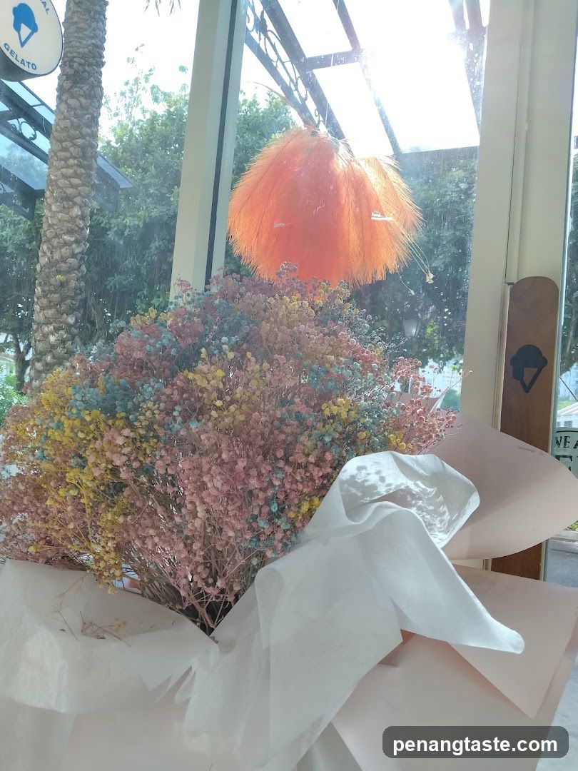 Flower Bouquet with Orange Decoration