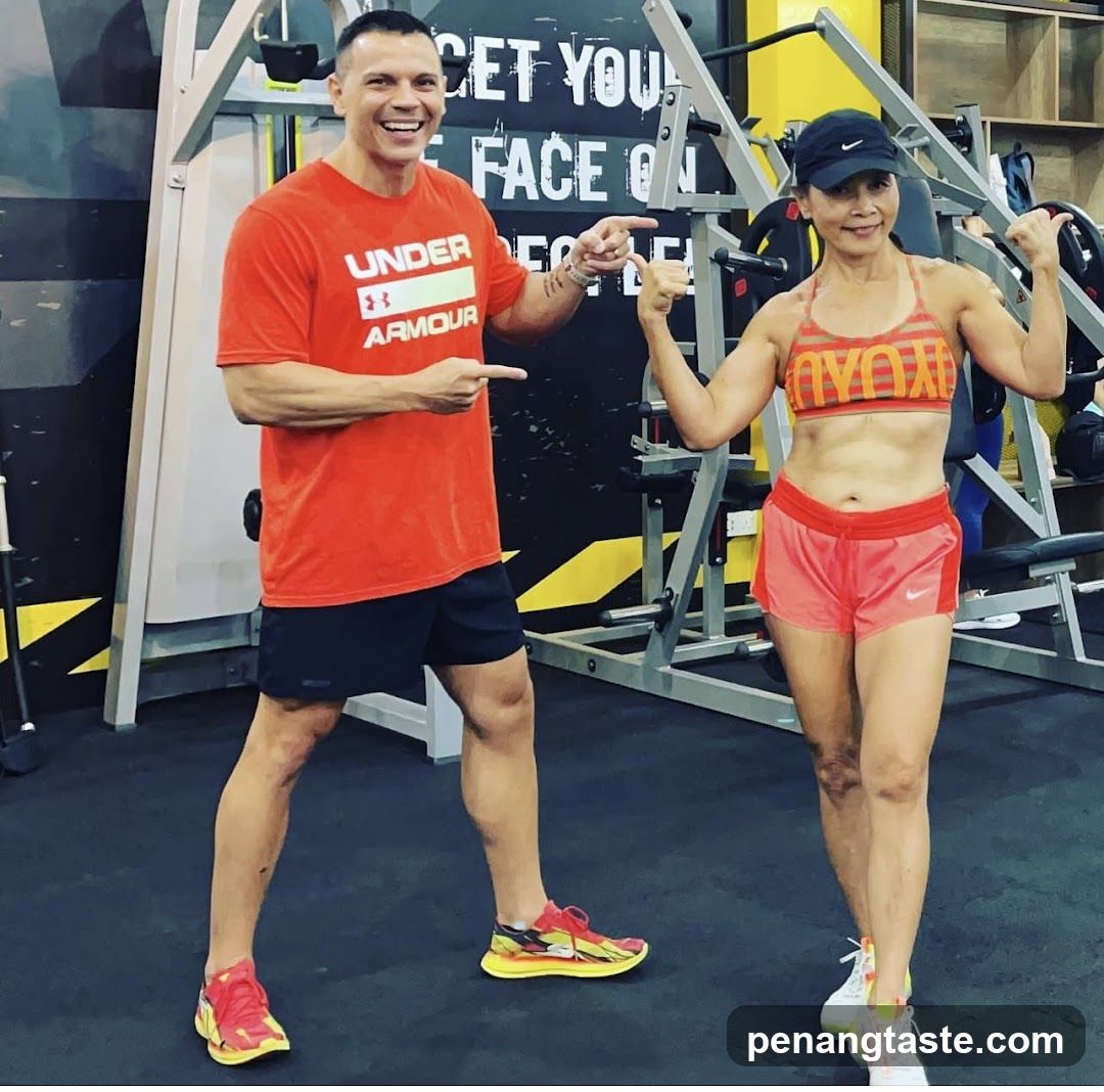 Gym Interior with Two People
