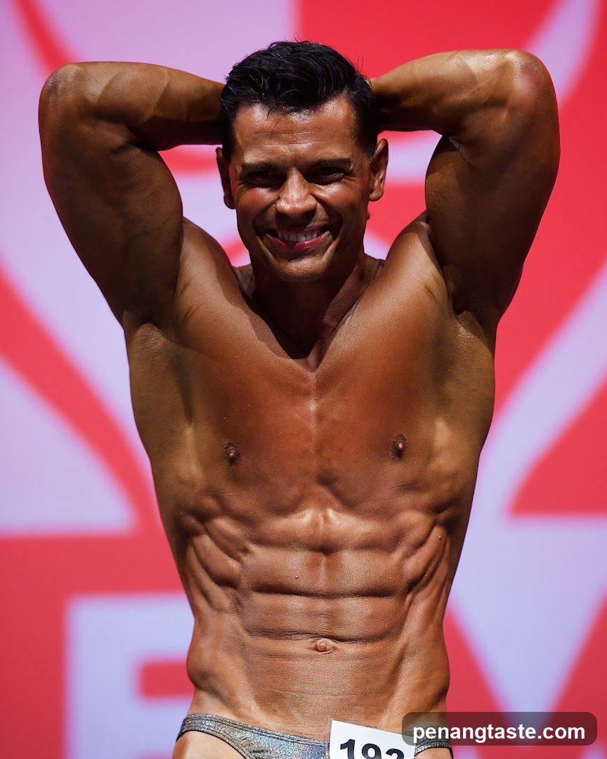 Bodybuilder on stage