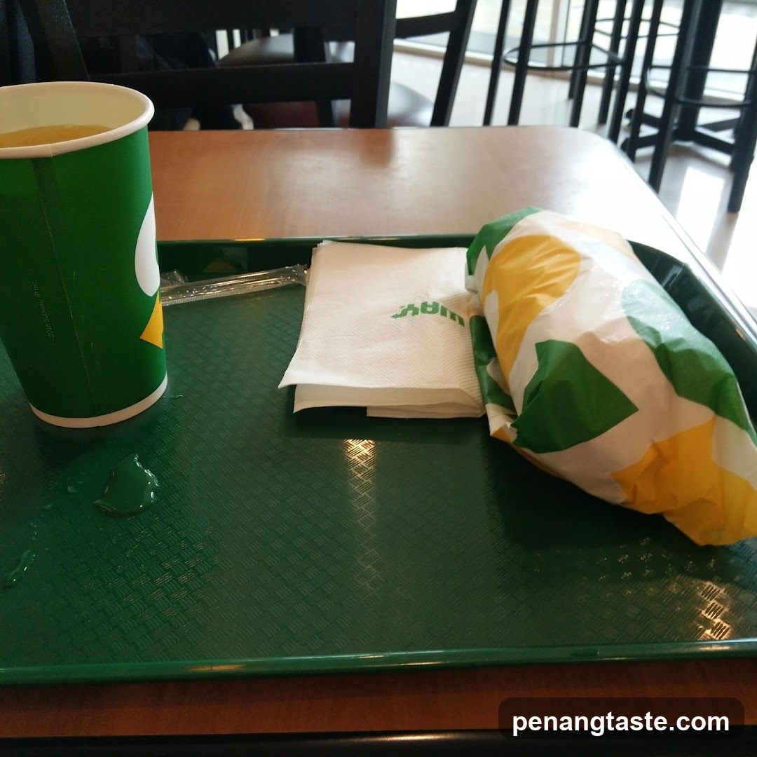 Subway Meal on Tray